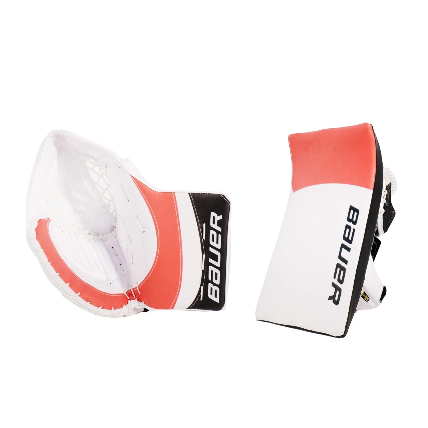 Bauer Supreme NHL Custom Senior Goalie Catcher & Blocker Set - Pro Stock - Mike McKenna 1 Bauer Supreme NHL Custom Senior Goalie Catcher & Blocker Set - Pro Stock - Mike McKenna