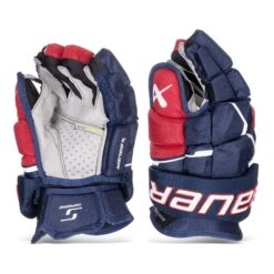 Bauer Supreme Mach Intermediate Hockey Gloves -Bauer Sale Store bauer gloves bauer supreme mach intermediate hockey gloves navy red white 13 30597297537090