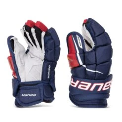 Bauer Supreme UltraSonic Senior Hockey Gloves -Bauer Sale Store bauer gloves bauer supreme ultrasonic senior hockey gloves navy red white 14 28743842627650