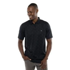 Bauer Travis Mathew On The Screws Mens Polo Shirt - Black