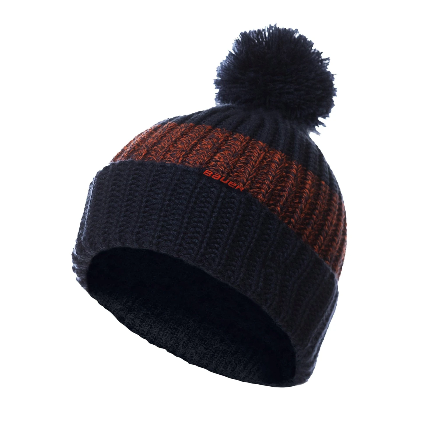 Bauer Rib Stripe Pom Knit Youth Toque 1 Bauer Rib Stripe Pom Knit Youth Toque